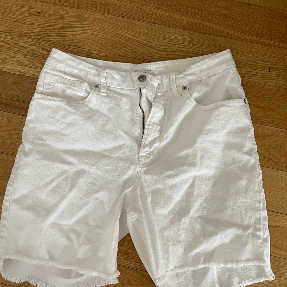 Good American White Jean Shorts